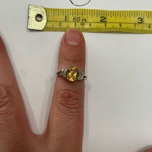 Elegant Yellow-Orange Gemstone Ring